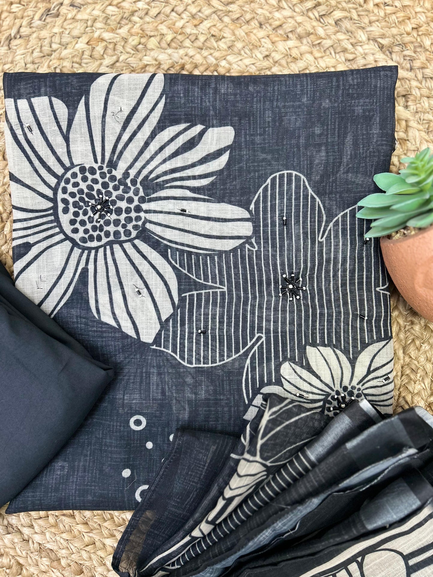 Classic Ebony Linen Suit