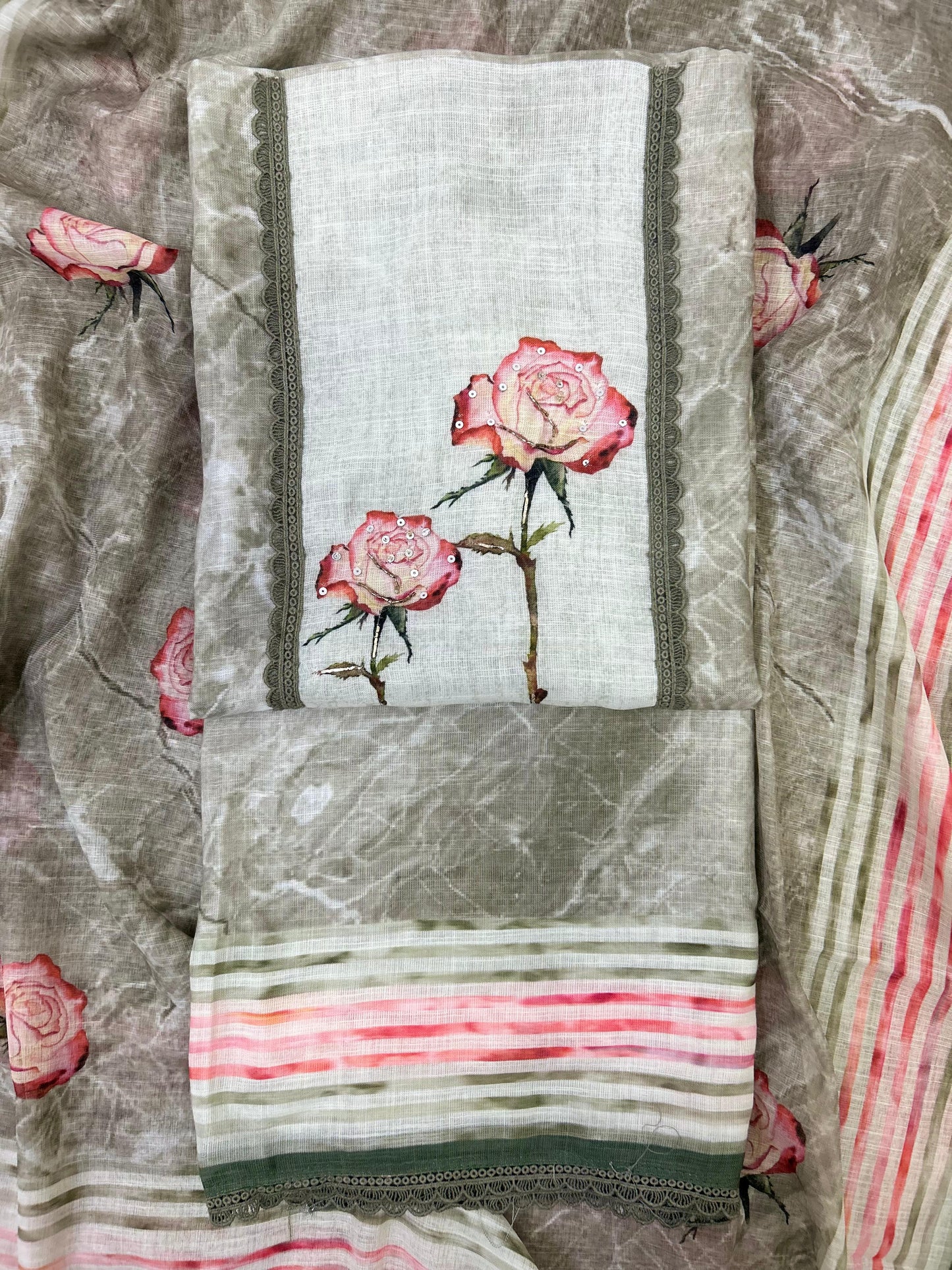Marble Rose Charm