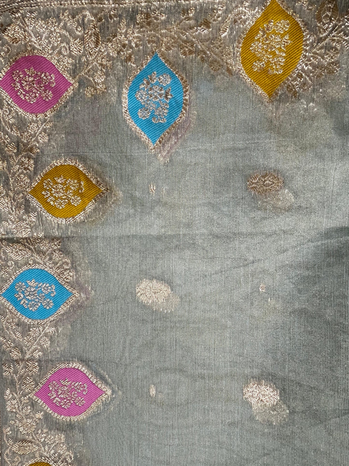 Modal Cotton Suit with Royal Khin Khab Silk Dupatta (Green)