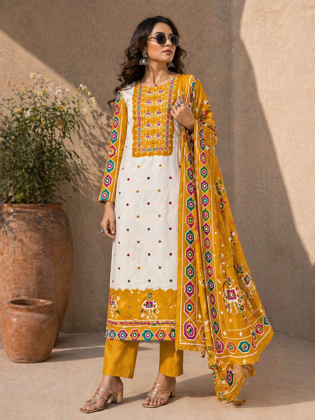 Royal Patola (Mustard)