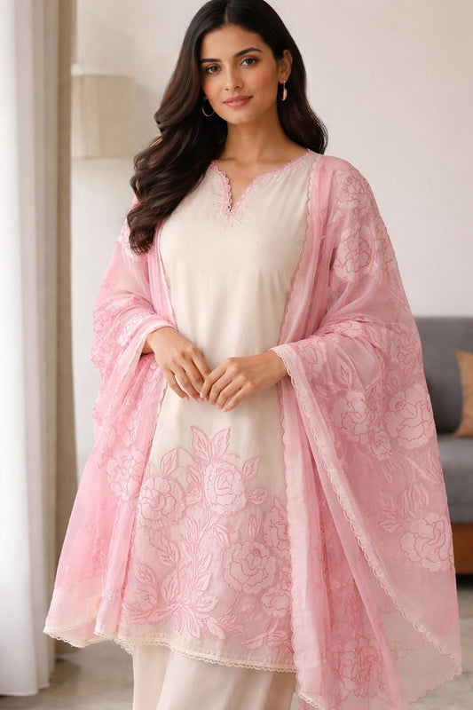 The Applique luxe suit set