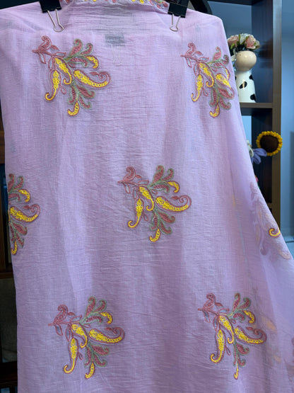 Pink Bloom Mul Cotton Suit