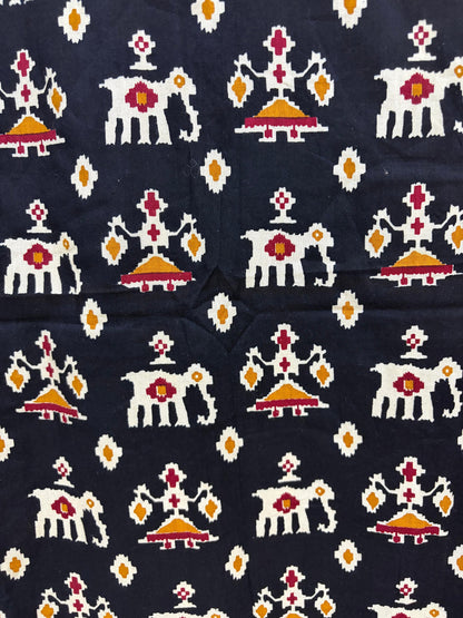 Elephant Ikkat Print