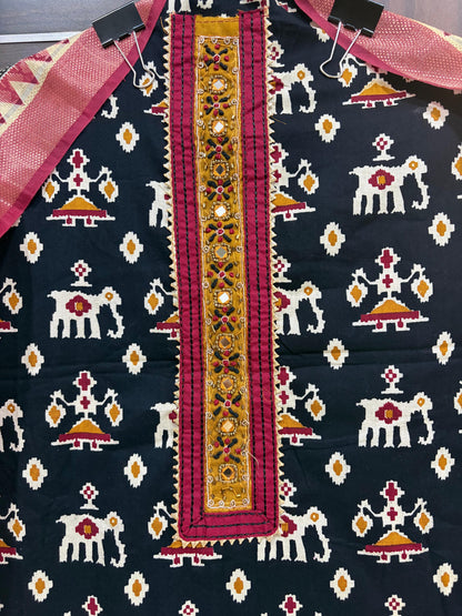 Elephant Ikkat Print